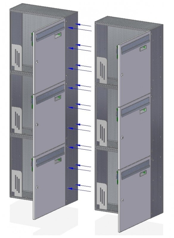 Free Standing Communal Post Boxes Urban Easy SIM Front Access
