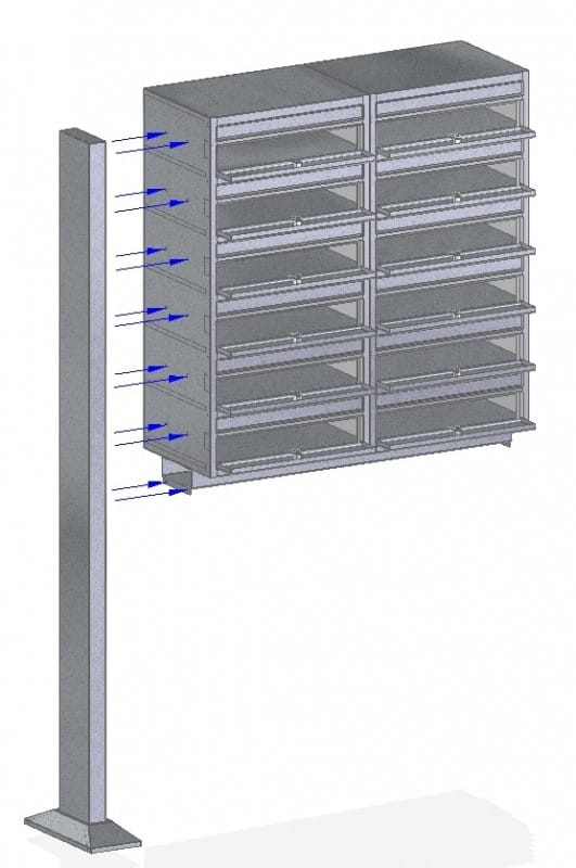 Free Standing Internal Post Boxes for Flats Urban Easy E1 Lite