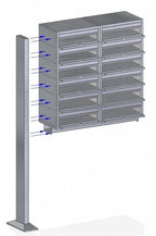 Free Standing Internal Post Boxes for Flats Urban Easy E1 Lite