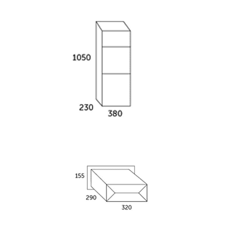 Allux 600 Raer Access Parcel Box Dimensions