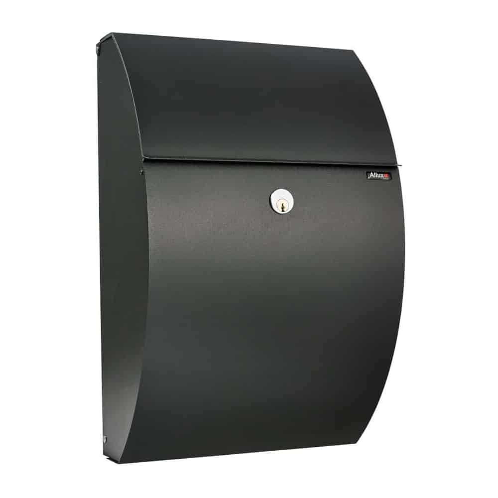 wall mounted post box in black