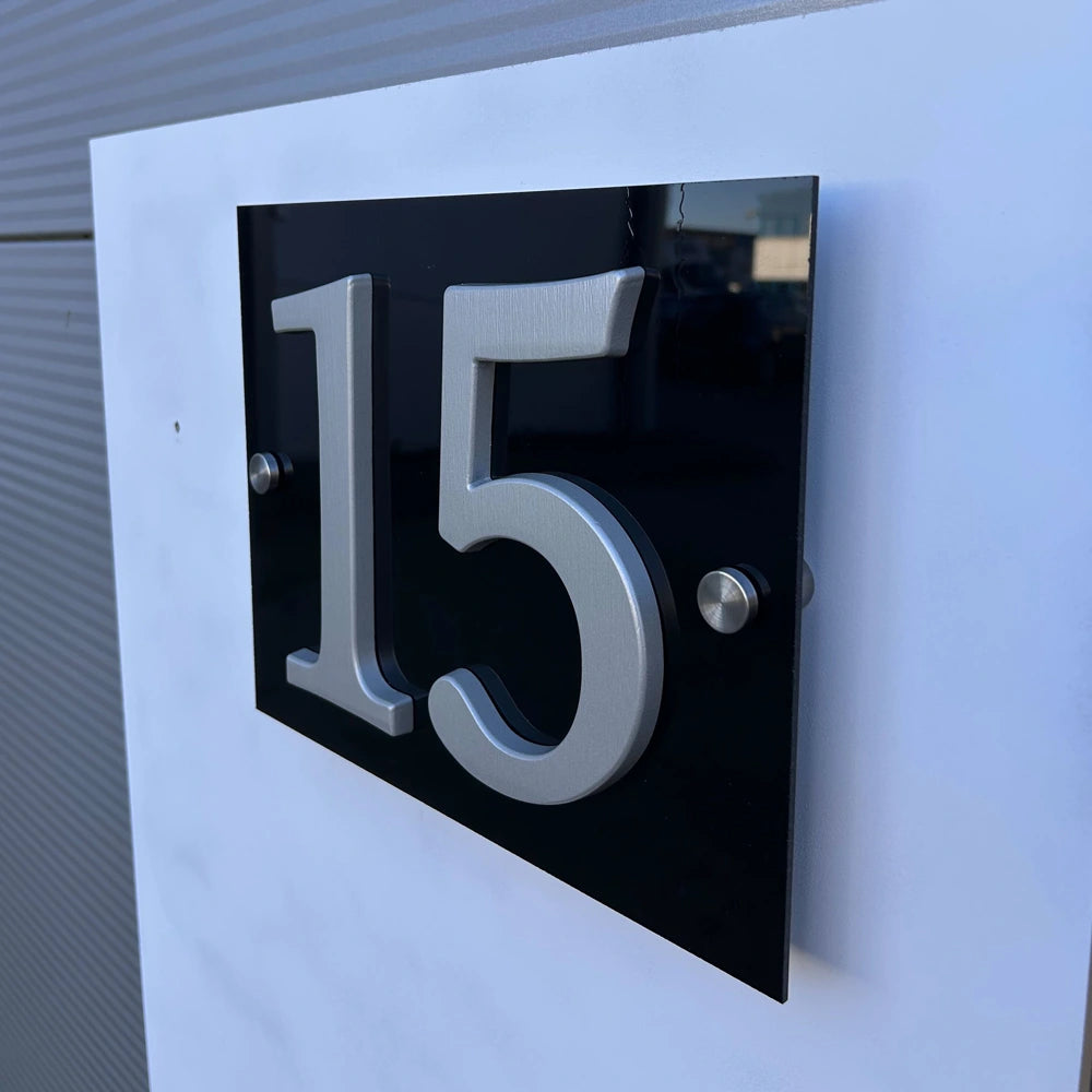 House Number Plaque - Aluminum House Number Sign