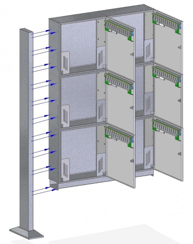 Free Standing Rear Access Communal Post Boxes Urban Easy SLP
