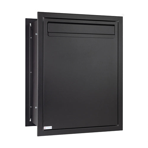 Black Through Wall Telescopic Post Box Toldi