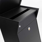 Black Wall Mounted Designer Post Box Bjorn Villa