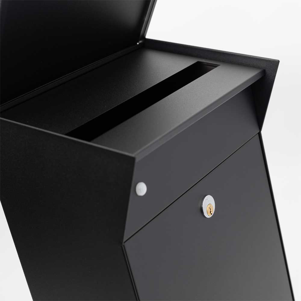 Black Wall Mounted Designer Post Box Bjorn Villa