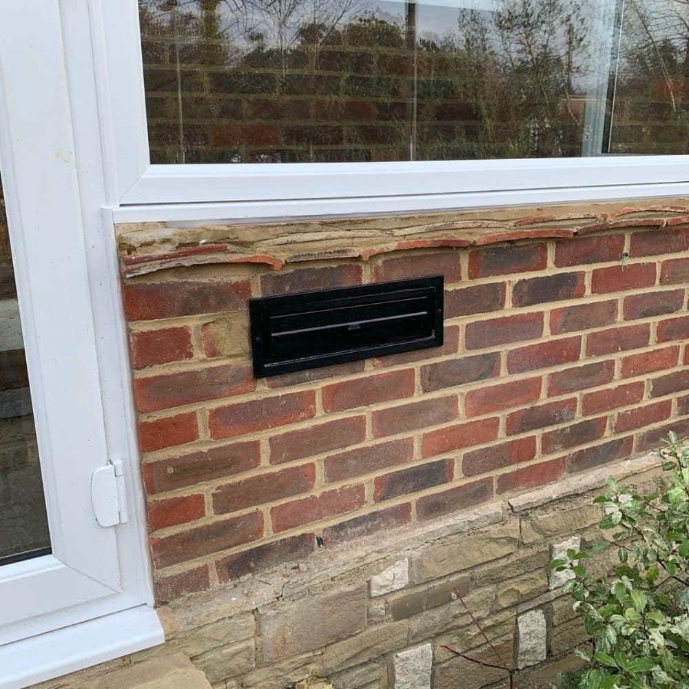 Black Through Wall Post Box W3 4 XL