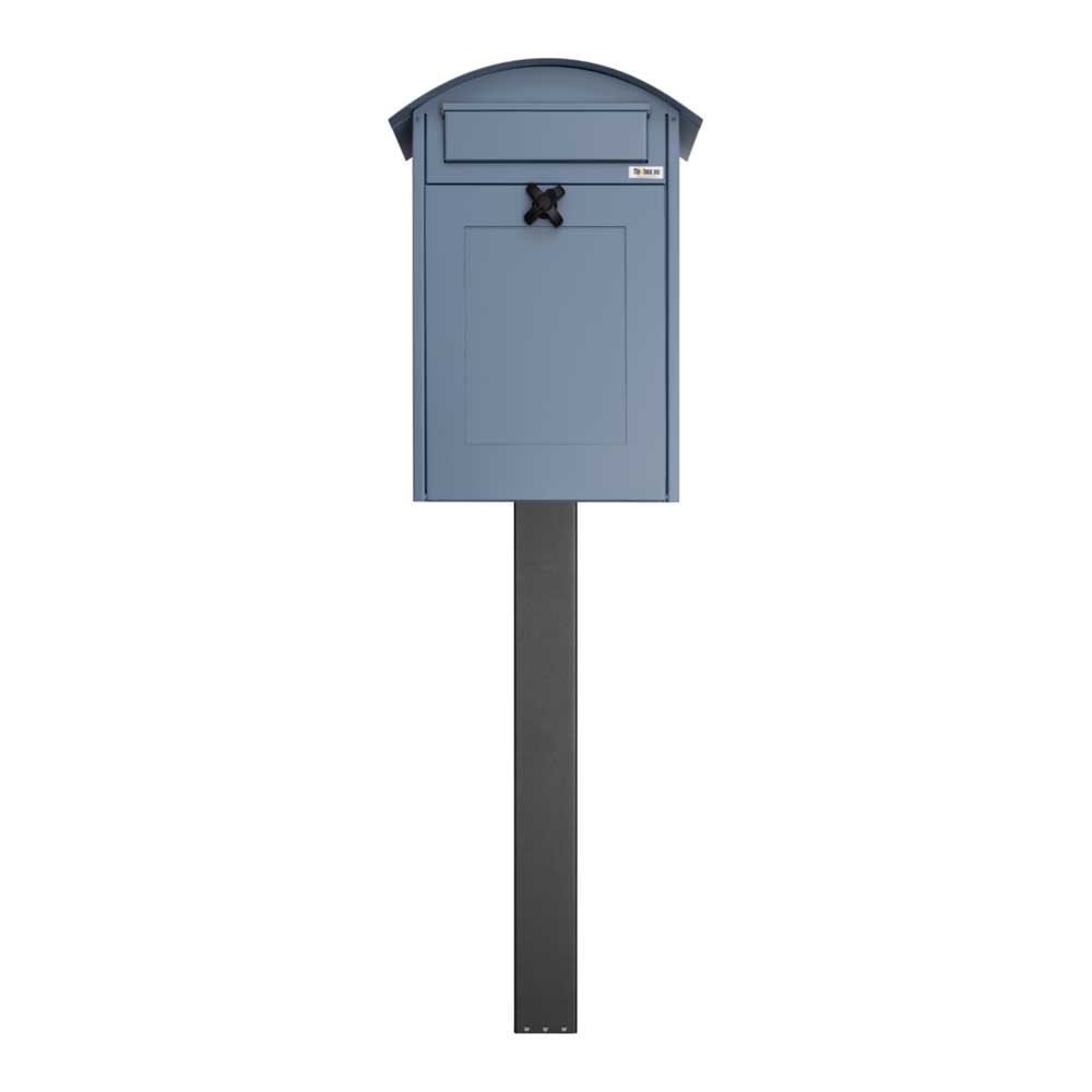 Blue Post Mounted Letterbox Albertina