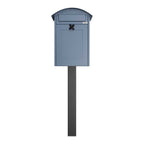 Blue Post Mounted Letterbox Albertina