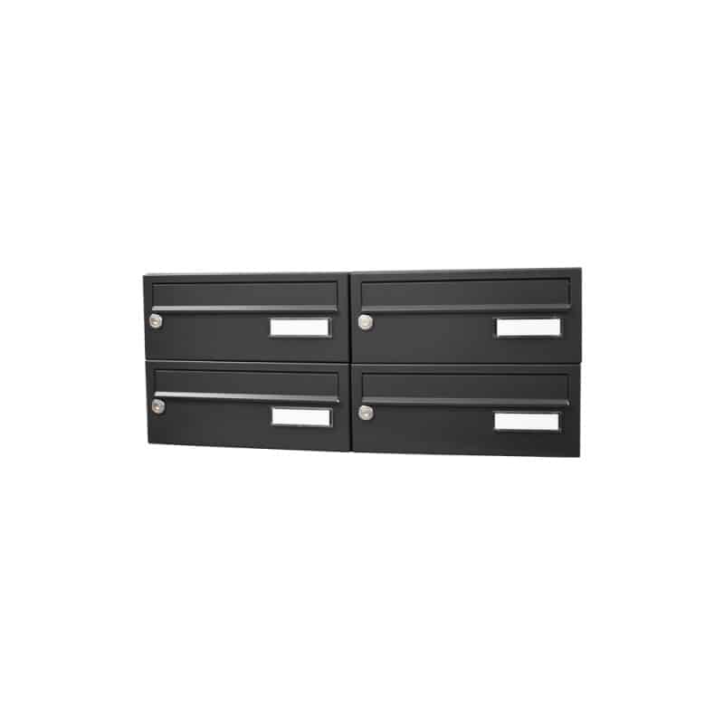 Wall Mounted Post Box for Flats Locking Letterbox Galvanised Steel - LBD-015 City Hall