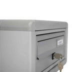 Post Boxes for Flats Free Standing Internal Locking in Anodized Silver - Tocco Di Italia Modular 270