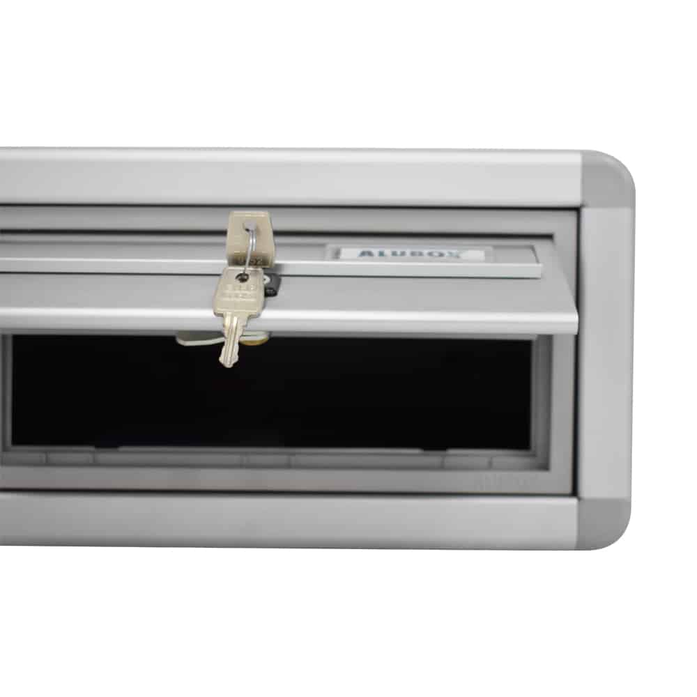 Post Boxes for Flats Free Standing Internal Locking in Anodized Silver - Tocco Di Italia Modular 270