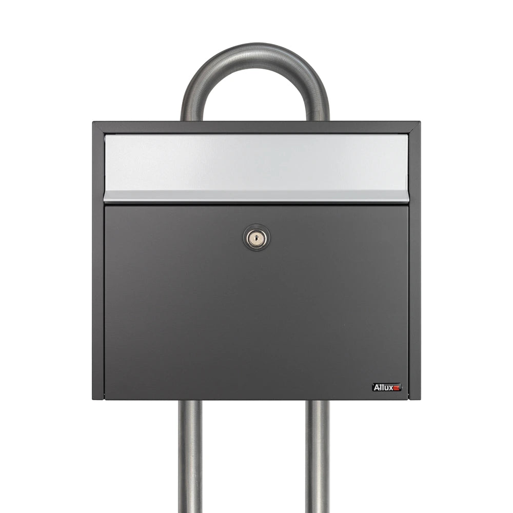 Dark Grey Free Standing Post Box Allux LT150