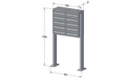 Post Boxes for Flats Free Standing Internal Locking - Urban Easy E1