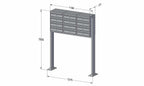 Post Boxes for Flats Free Standing Internal Locking - Urban Easy E1