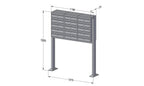 Post Boxes for Flats Free Standing Internal Locking - Urban Easy E1