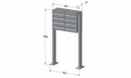 Post Boxes for Flats Free Standing Internal Locking - Urban Easy E1
