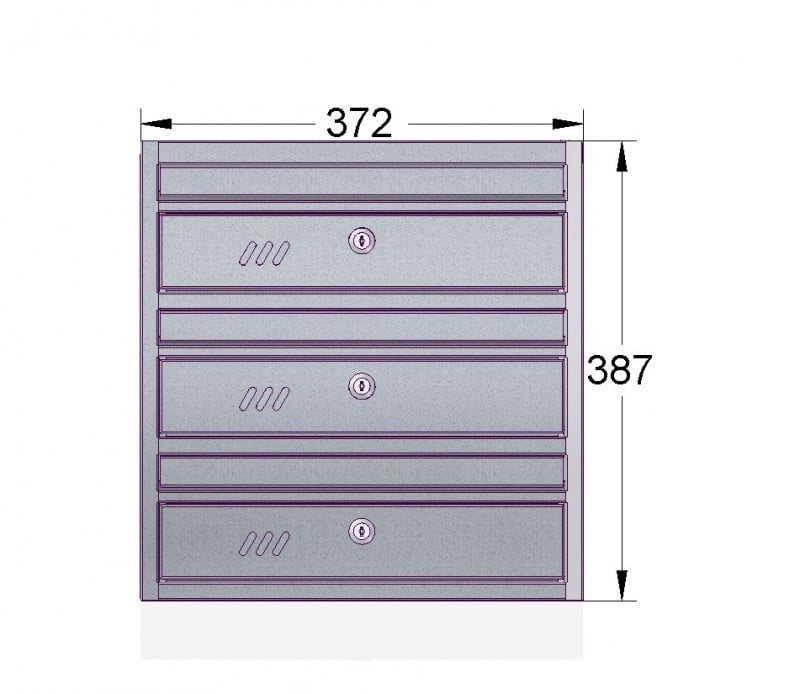 Urban Easy E1 Post Box For Student Accommodation with Combination Lock