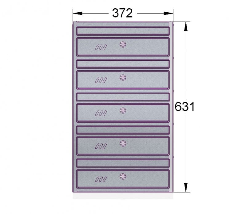 Urban Easy E1 Post Box For Student Accommodation with Combination Lock