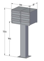 Free Standing Communal Post Boxes – C2 Compact Urban Easy