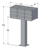 Free Standing Communal Post Boxes – C2 Compact Urban Easy