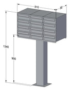 Free Standing Communal Post Boxes – C2 Compact Urban Easy