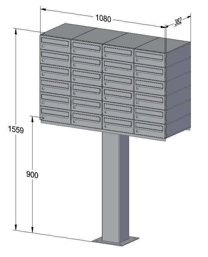 Free Standing Communal Post Boxes – C2 Compact Urban Easy