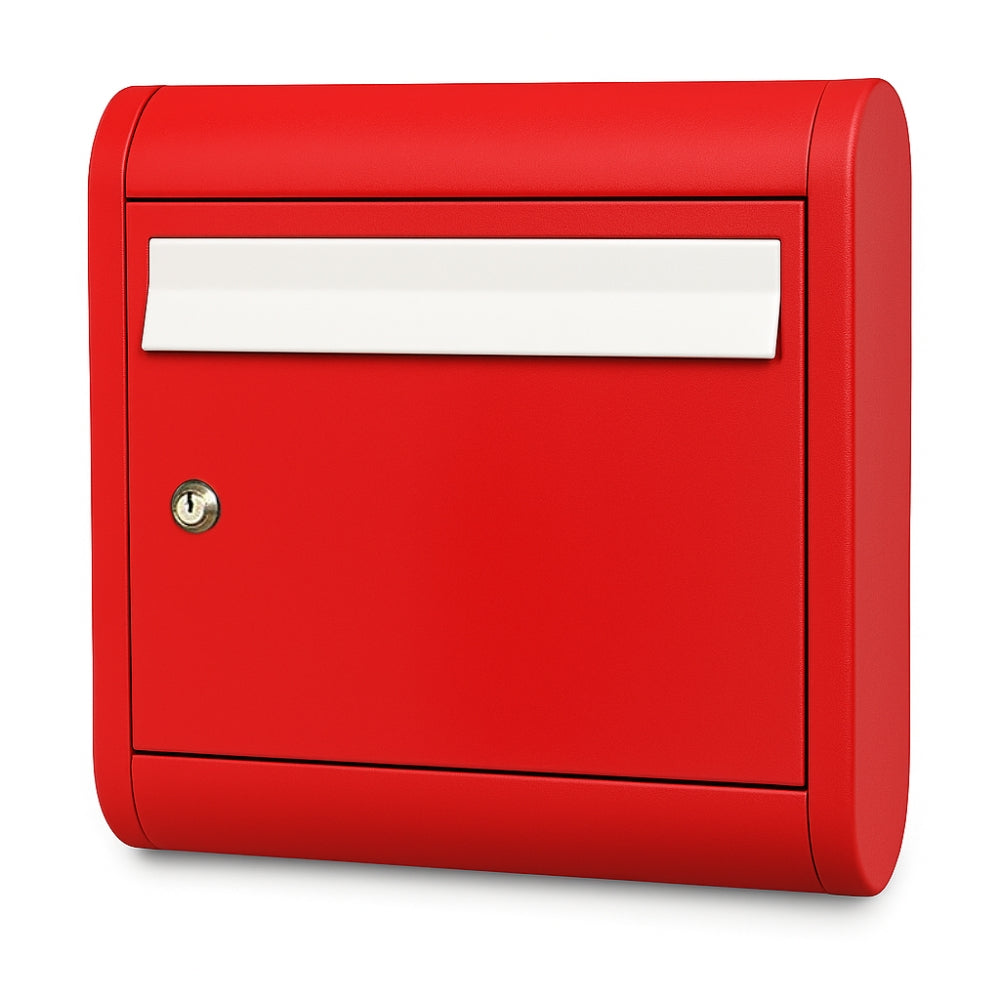 External Lockable Large Post Box   Sole   Red