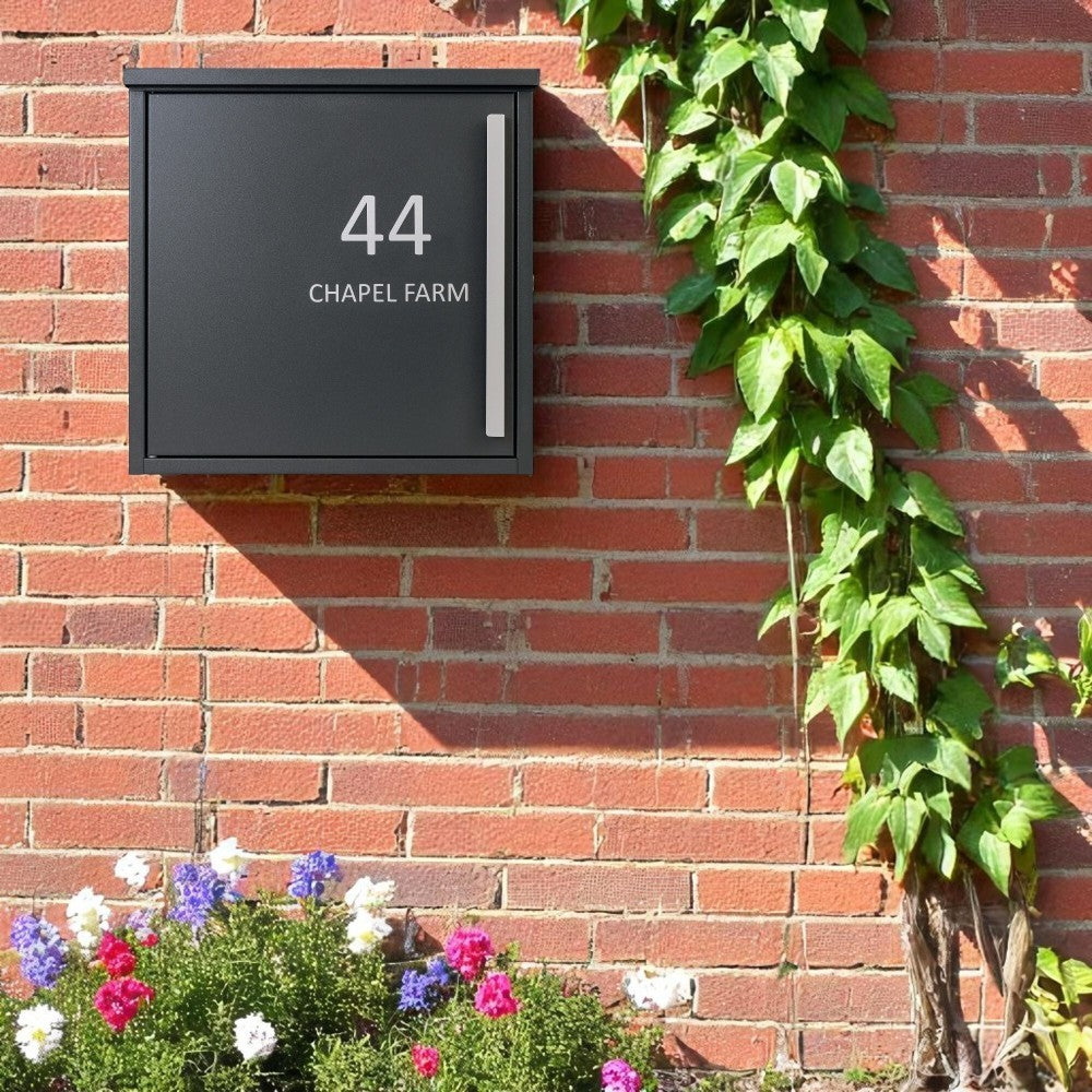 External Wall Mounted Letter Box   Jackdaw   Galvanised Steel Weather Resistant Post Box Photoroom