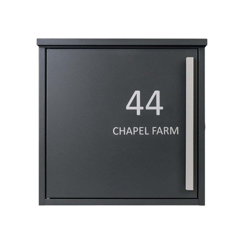 External Wall Mounted Letterbox   Jackdaw   Dark Grey With Personalisation 1