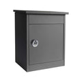 External Wall Mounted Parcel Box For Home   Anthracite Grey   Combination Lock   Side