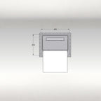 Through Pillar Parcel Delivery System with Letterbox Epsilon-Pillar