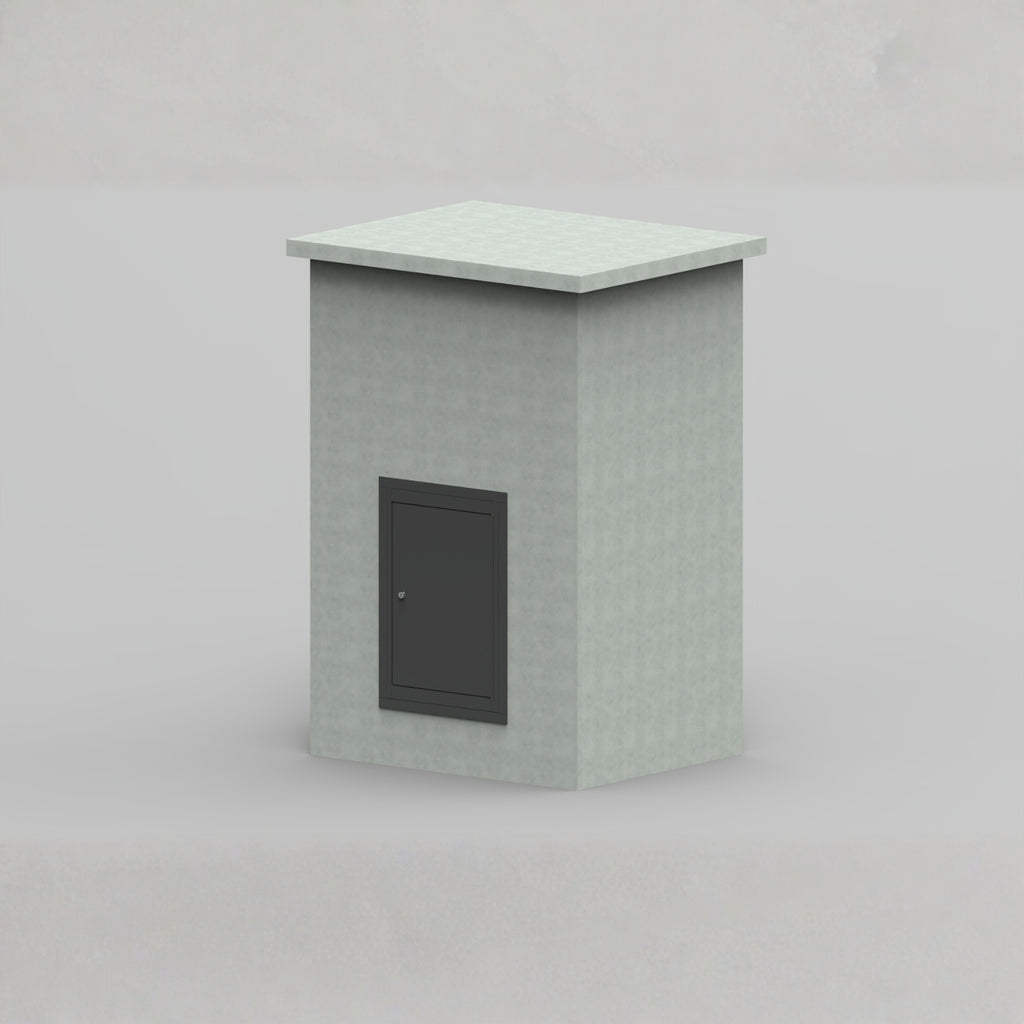 Through Pillar Parcel Delivery System with Letterbox Epsilon-Pillar