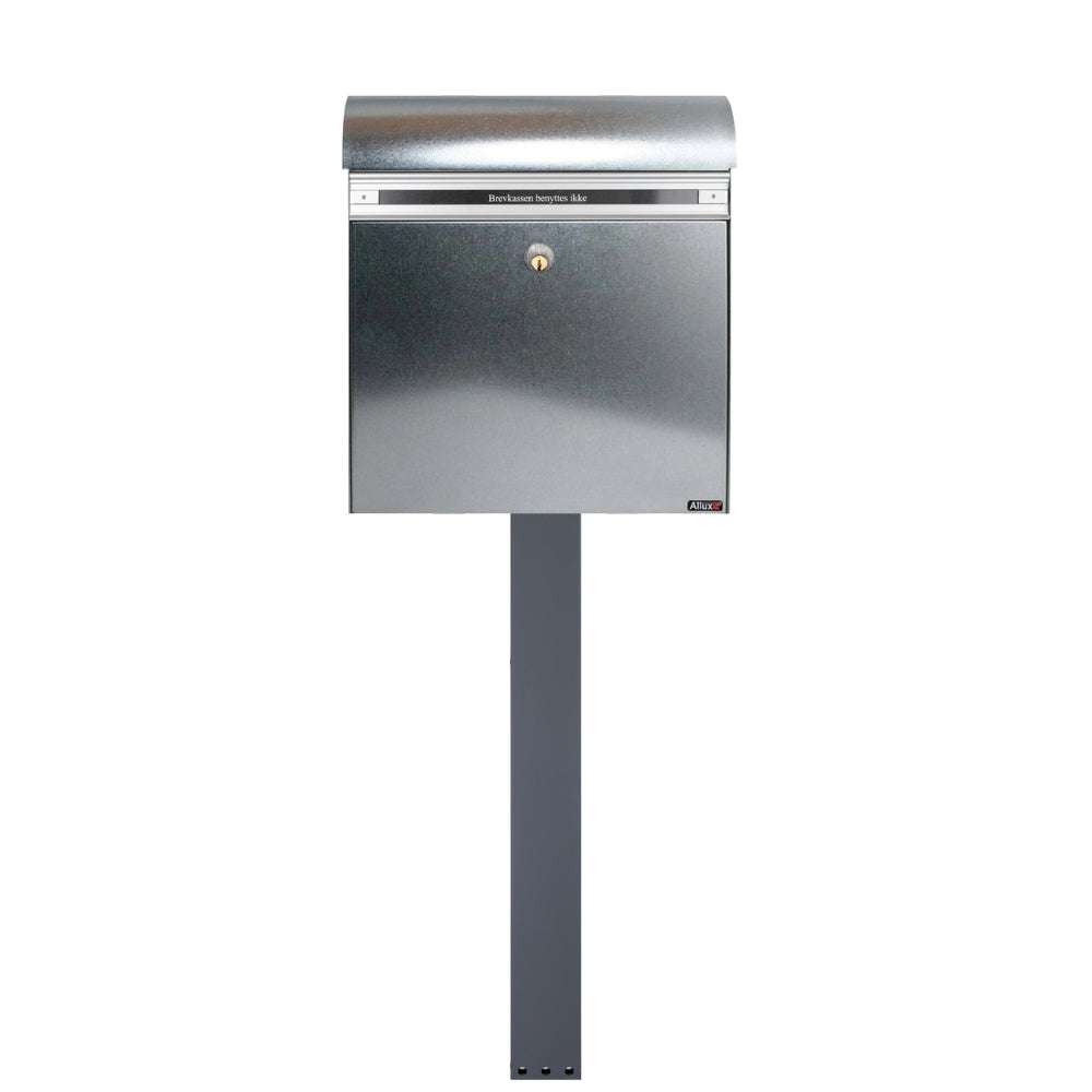 Free Standing External Post Box   Allux KS200 FR 2 Galvanised Steel   Whole