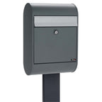 Free Standing Outdoor Letterbox   Allux 5000 FR 2 Anthracite Grey