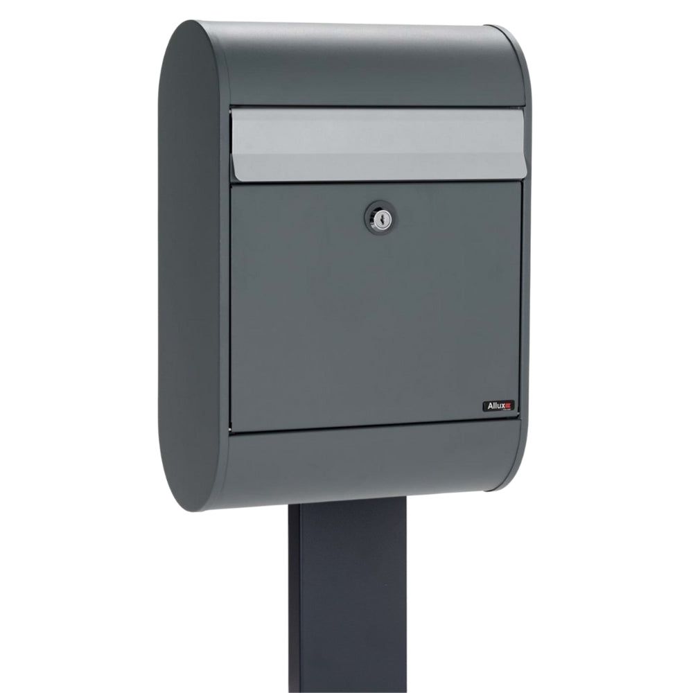 Free Standing Outdoor Letterbox   Allux 5000 FR 2 Anthracite Grey