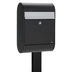 Free Standing Outdoor Letterbox   Allux 5000 FR 2 Black