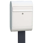 Free Standing Outdoor Letterbox   Allux 5000 FR 2 White