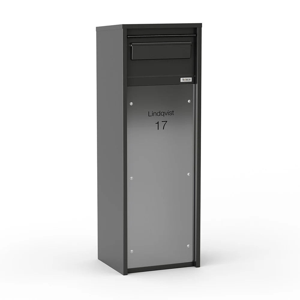 Free Standing Outdoor Parcel Box   Nikolai   Stainless Steel   Side