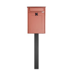 Free Standing Pole Mounted Mailbox Albert Red