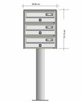 Freestanding Letterbox for Flats and Offices External Lockable - Tocco Di Italia Slim