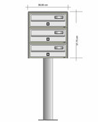 Freestanding Letterbox for Flats and Offices External Lockable - Tocco Di Italia Slim