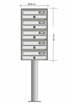 Freestanding Letterbox for Flats and Offices External Lockable - Tocco Di Italia Slim
