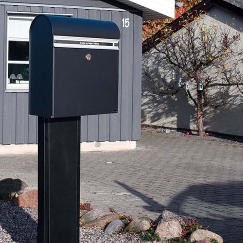 Free Standing Post Box In Black Ks200 1007 2