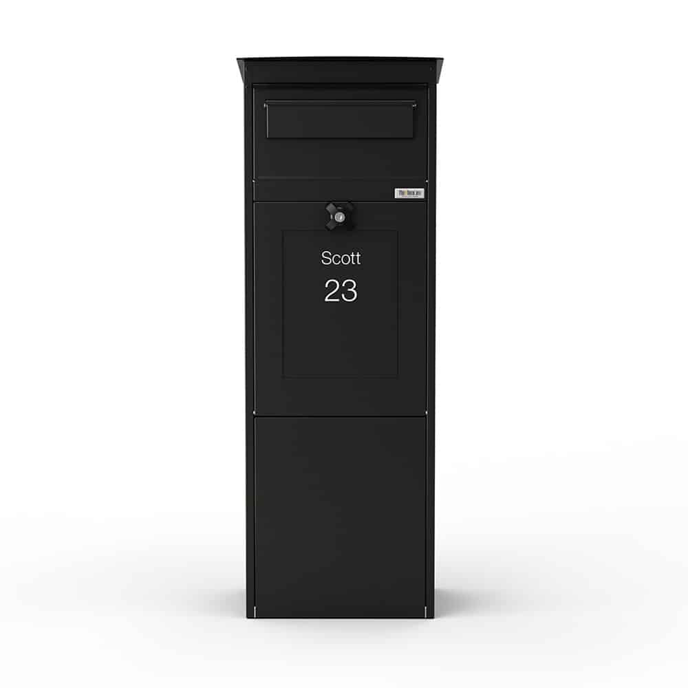 Freestanding Parcel Box Karl Black Front