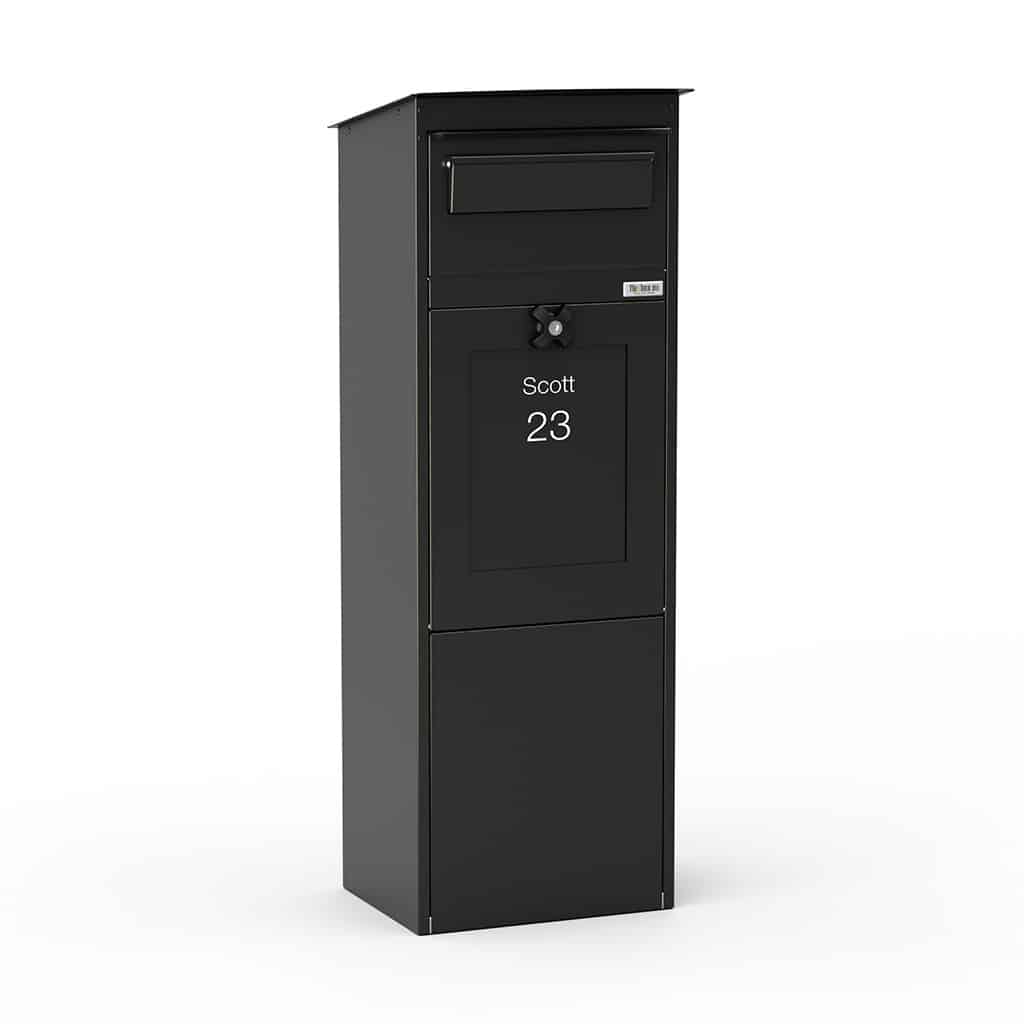 Freestanding Parcel Box Karl Black Front2