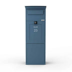 Freestanding Parcel Box Karl Blue Front