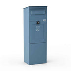 Freestanding Parcel Box Karl Blue Front2