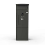 Freestanding Parcel Box Karl Dark Grey Front
