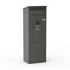 Freestanding Parcel Box Karl Dark Grey Front2